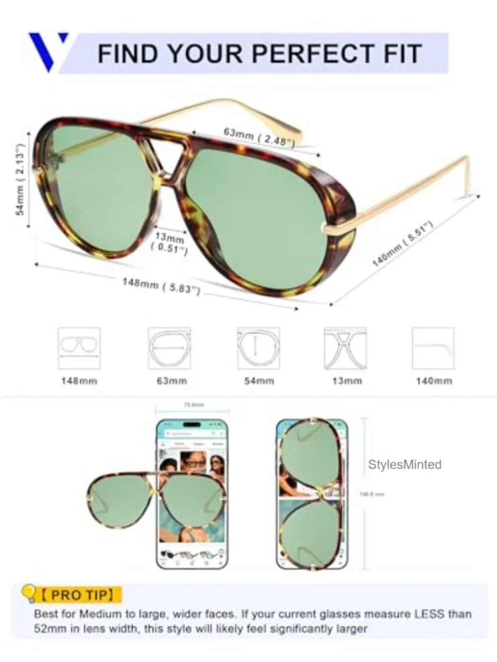 Oversized Trendy Polarized Aviator Sunglasses Retro Round Shield Shades